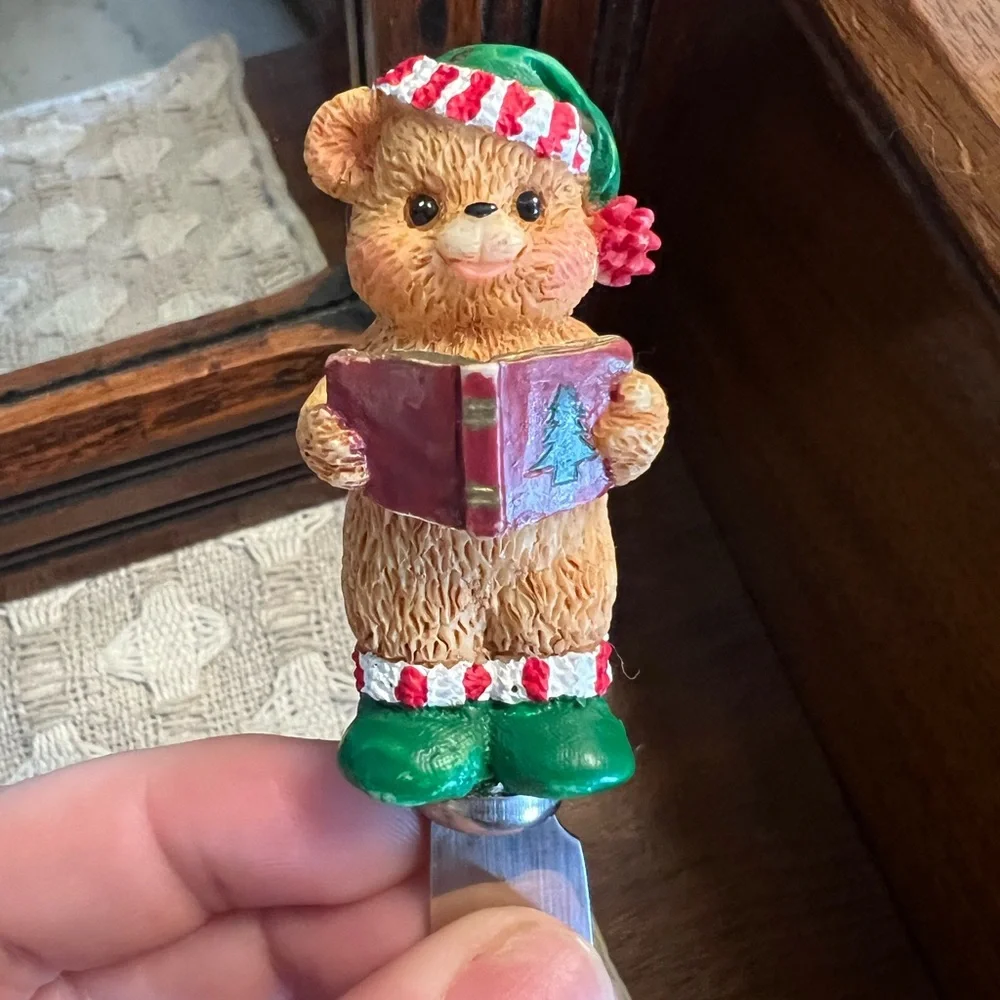 BOSTON WAREHOUSE Resin Christmas Bear Handle Stainless Steel Spreaders‎ Set of 3